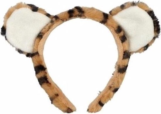 Pluche tijger hoofdband met oortjes15 cm | bol.com
