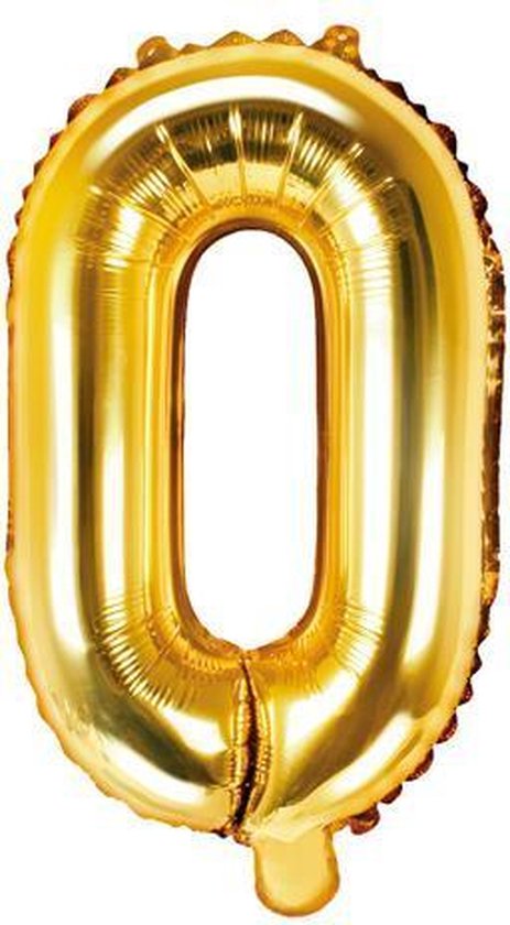 eten Hardheid genie Folie ballon Letter O, 35cm, goud | bol.com
