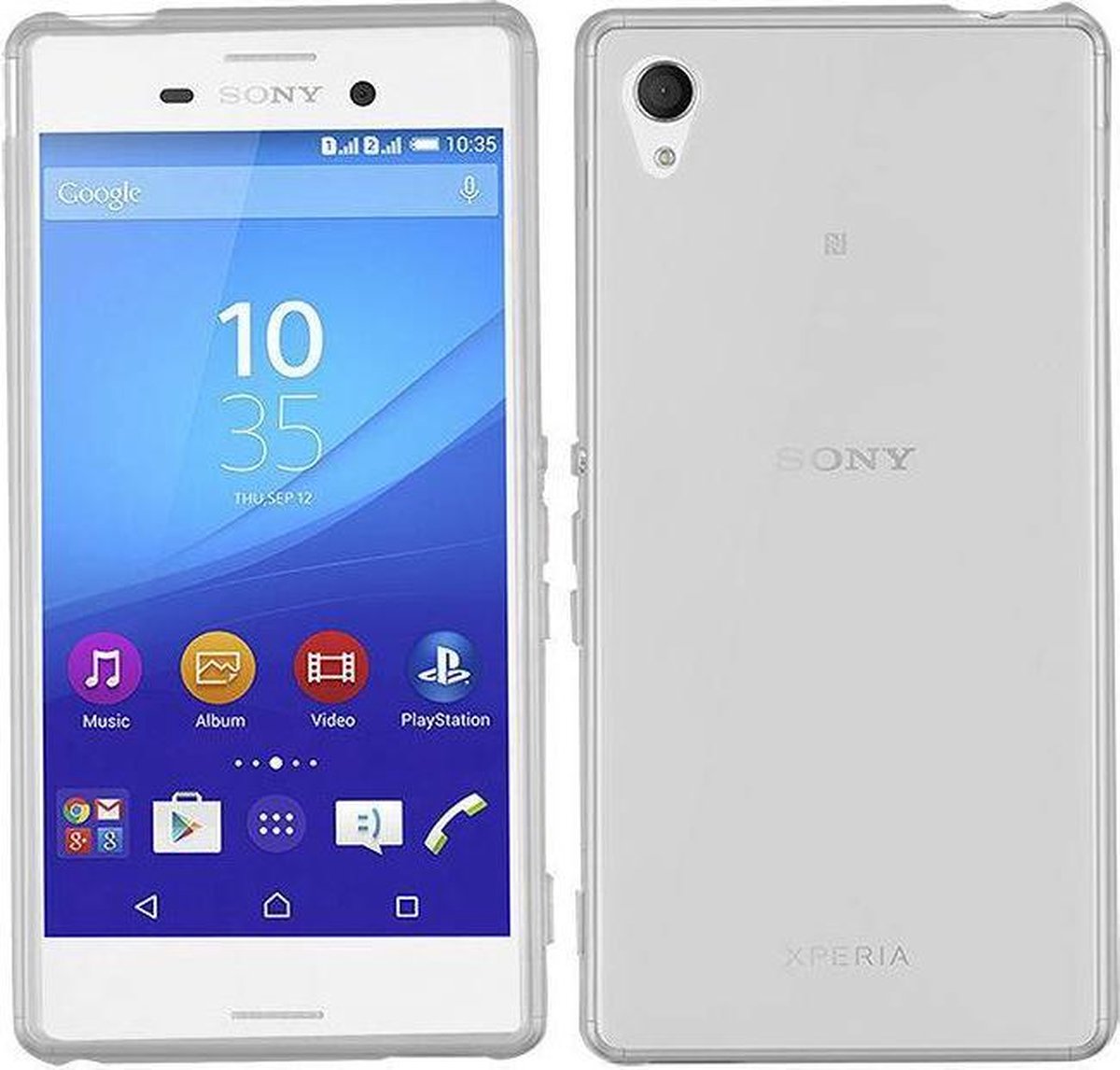 Transparant TPU Telefoonhoesje voor de Sony Xperia M4 Aqua