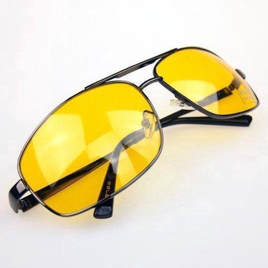 Premium Autobril Nachtbril Met Etui - Polarized Mistbril Auto Bril - Geel & Zwart