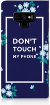 Samsung Galaxy Note 9 Standcase Hoesje Flowers Blue DTMP