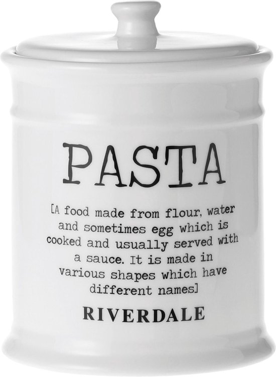 Riverdale Voorraadpot Pasta - Wit - 21 cm | bol.com