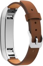 PU Lederen Horloge Band Geschikt Voor Fitbit Alta HR - Armband Strap Polsband - Large - Bruin