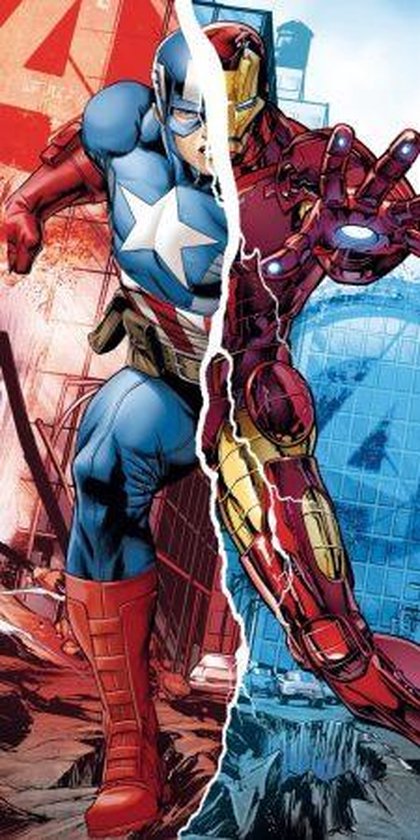 Strandlaken - The Avengers Captain America VS. Iron Man
