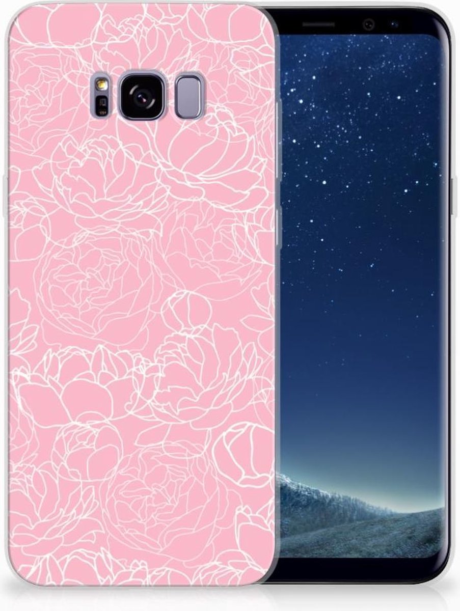 Samsung Galaxy S8 Plus TPU Case White Flowers