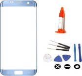 Voor Samsung Galaxy S7 Edge vervangglas + loca lijm - blauw