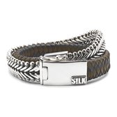 SILK Jewellery - Zilveren Armband - Classic Chevron - 214BBR.19 - Maat 19