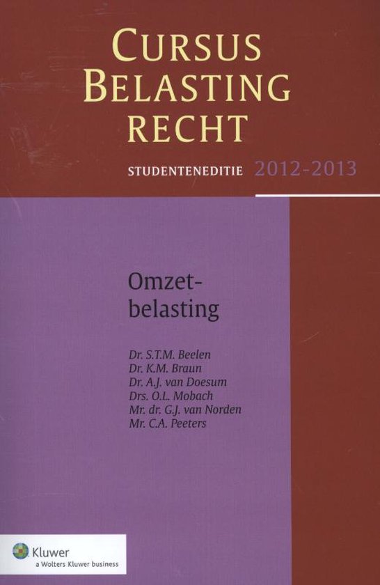 Studenteneditie 2012-2013 Omzetbelasting - cover