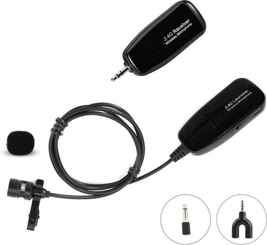 2.4GHz Draadloze Transmissie Clip-on Microfoon 40m Voor Klasse Onderwijs  Smartphone | bol.com