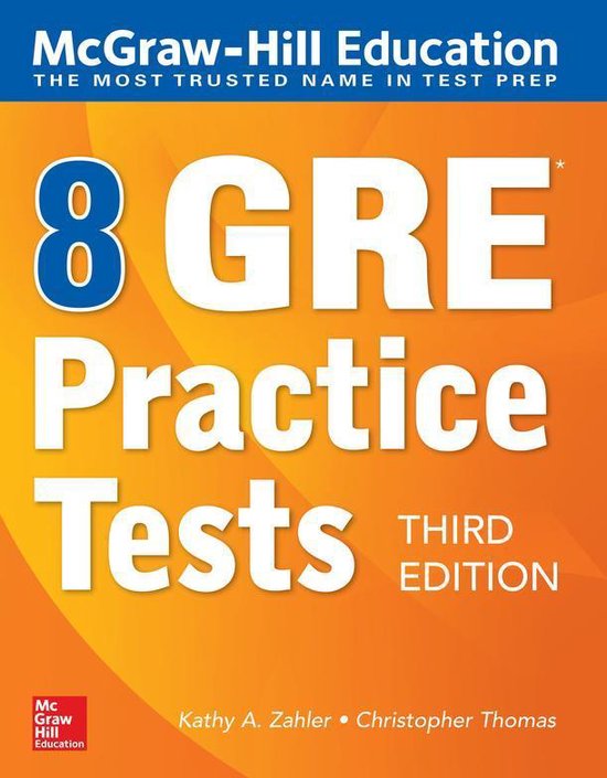 McGraw-Hill Education 8 GRE Practice Tests, Third Edition - cover