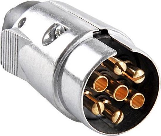 Foto: Proplus 7 polige metalen aanhangwagenstekker robuust en betrouwbaar 41 mm