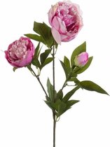 Kunstbloem pioenrozen tak 70 cm roze