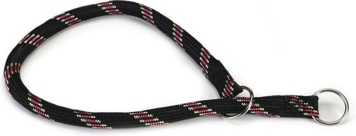 Beeztees - Halsband Hond - Rond - Nylon - Zwart - 60 cm x 13 mm