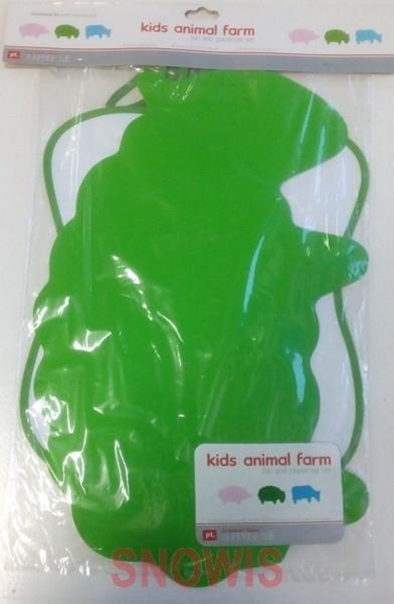 Goedkoopste Slab en Placemat Groen kids animal Farm
