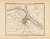 Historische kaart, plattegrond van gemeente Brielle in Zuid Holland uit 1867 door Kuyper van Kaartcadeau.com