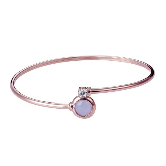 Orphelia ZA-7406 - Armband Bangle Twist- Zilver 925 Rosé - Zirkonia - 58 mm