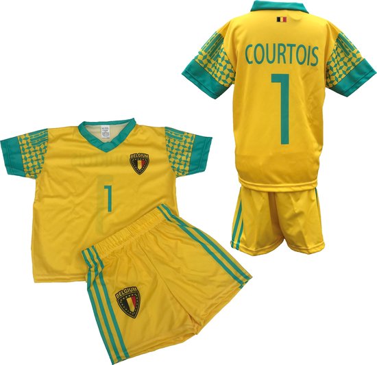 Belgie - Courtois 1 - Set Shirt & Broek - Size 8 jaar - Geel/Groen | bol
