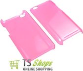 Apple iPod touch 4th Crystal hard Case Transparant Fluor Roze