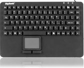 Keysonic KSK-5230 IN (US) Toetsenbord USB QWERTY, US-Engels, Windows Zwart Siliconemembraan, Waterdicht (IPX7), Geïntegreerd touchpad, Muisknoppen