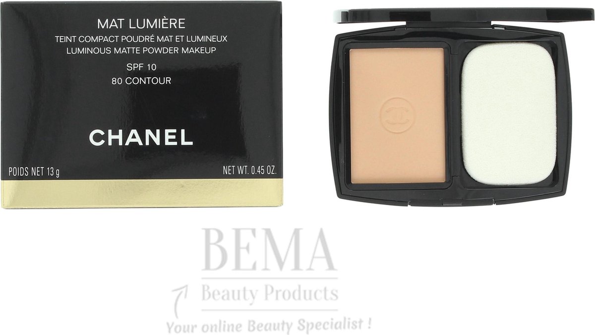 Chanel Mat Lumiere Luminous Matte Powder Makeup SPF10 - # 80 Contour  13g/0.45oz