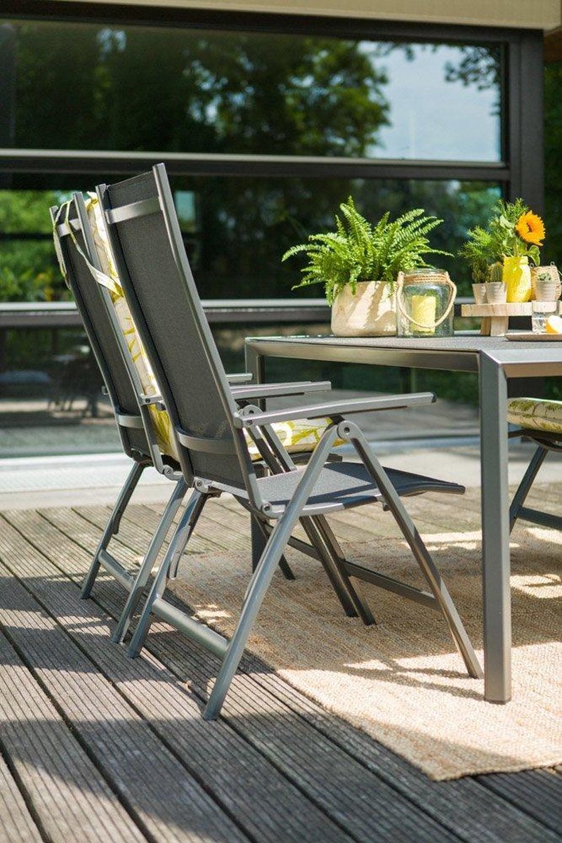 Hartman Troy - chaise de jardin réglable - Anthracite - Aluminium