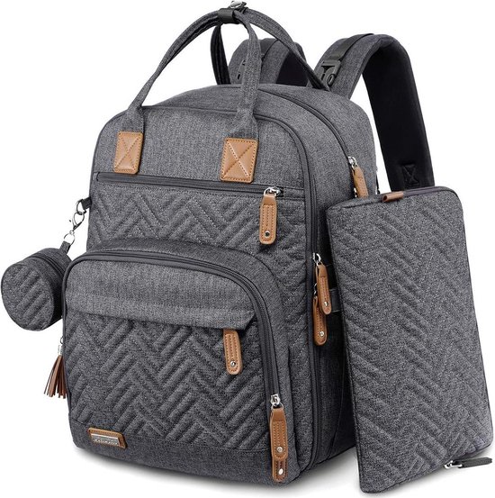 Foto: Iniuniu baby diaper bag diaper bag with diaper pouch and stroller straps washable changing mat pacifier holder for mom and dad