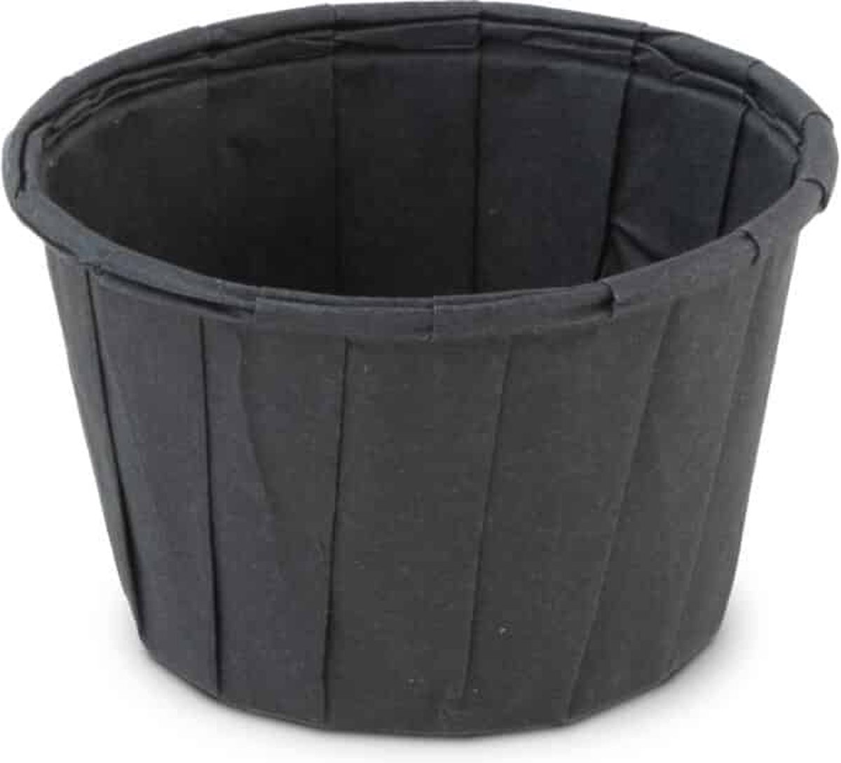 Sausbakje papier (FSC®) rond zwart ø 5,0 cm / 37 ml | Inhoud: 200 stuks