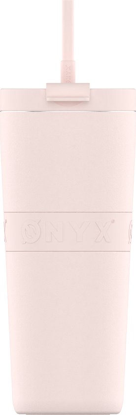 Foto: Onyx drinkfles met rietje 700ml waterfles voor kinderen volwassenen thermosbeker travel mug motiverende drinkbus drinkbeker voor school roze