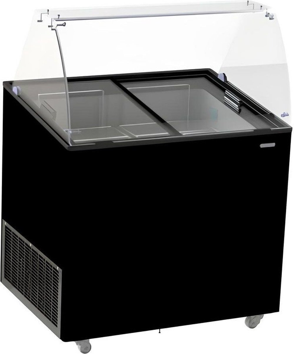 Combisteel Schepijsvitrine - CORSICA - 231L - 6x 5L - Statisch - Wielen - 909x644x1229mm