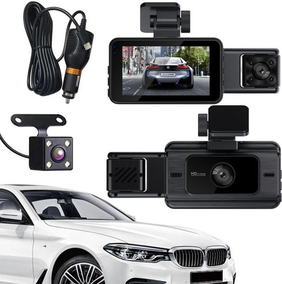 Foto: Zeerkeer dashcam voor auto 3 0 lcd scherm wifi 1080p full hd dvr video recorder cyclus opname nachtzicht groothoek 140 wijdhoeklens voor en achter parkeerbewaking auto camera dash cam auto