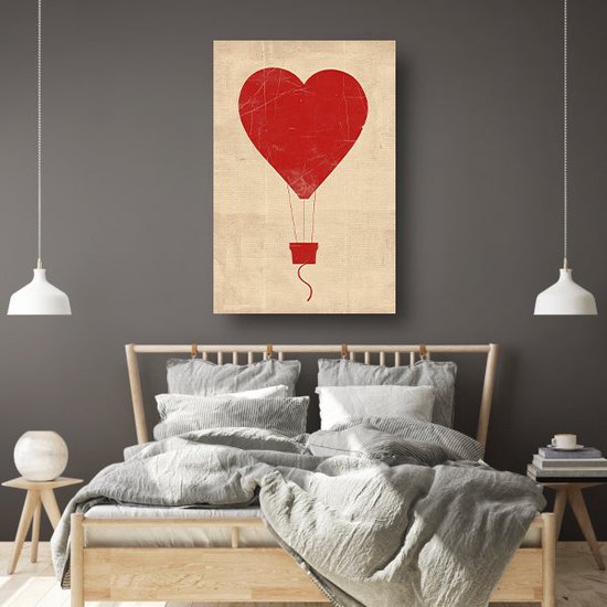 Portrait de coeur - Portrait de forme - Peinture sur toile Fond - Tableau moderne - Tableaux sur toile - Toile de Décoration murale 60x90 cm