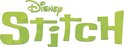Logo Disney Stitch en lettres vertes avec une texture texturée.