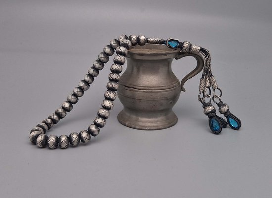 WADORN 925 Sterling Zilver Medaillon Hanger Met Kralen - Complete Set Met 33 Natuurlijke Kralen Voor Prachtige DIY Sieraden