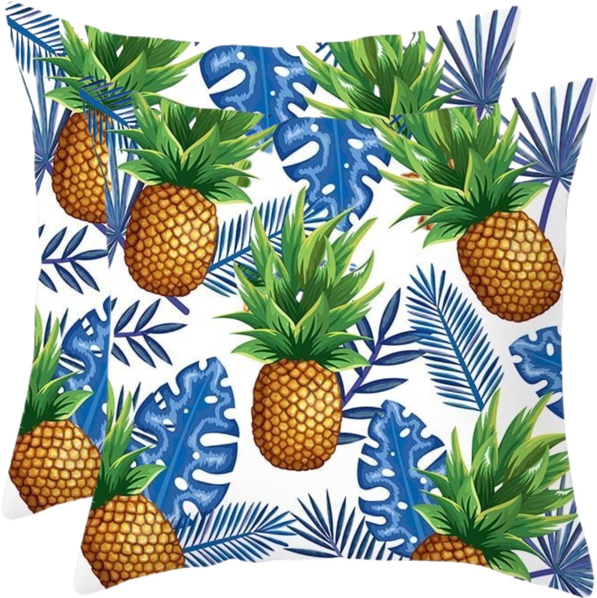Tuinkussenhoezen Barcelona - 2 stuks - 45x45cm - buitenkussen hoezen - water en UV-bestendig sierkussen hoezen -hoge kwaliteit - 91gr.