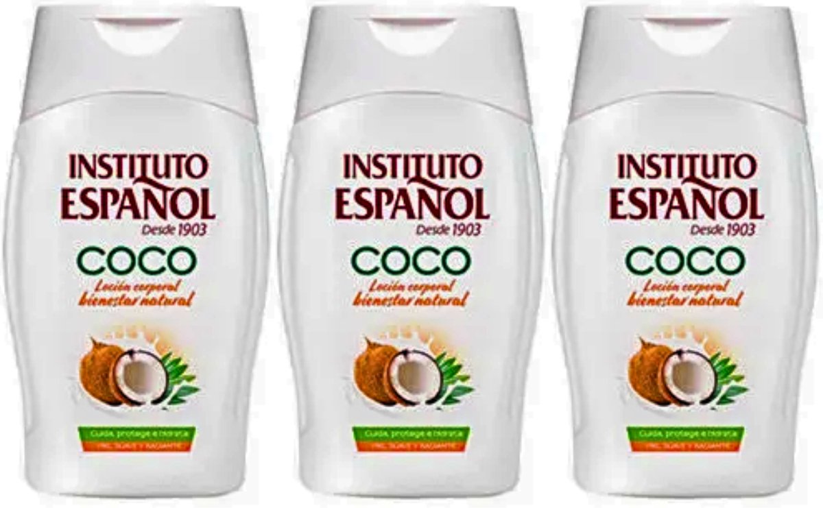 Goedkoopste Instituto Espanol Kokos Bodylotion - 3 x 100 ml - Geschikt voor Veganisten - Body Lotion Zonder Parabenen