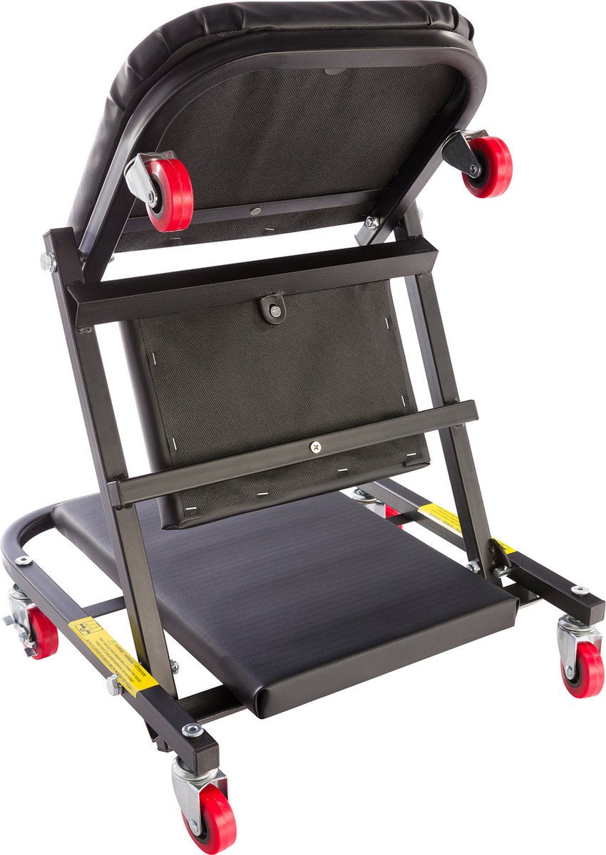Arebos 2-in-1 montage rolplank | 150 kg draagvermogen | 6 beweegbare wielen, waarvan 2 met rem | 360° draaibaar | Werkplaatsligwagen | Rolstoel | Zit- en ligfunctie