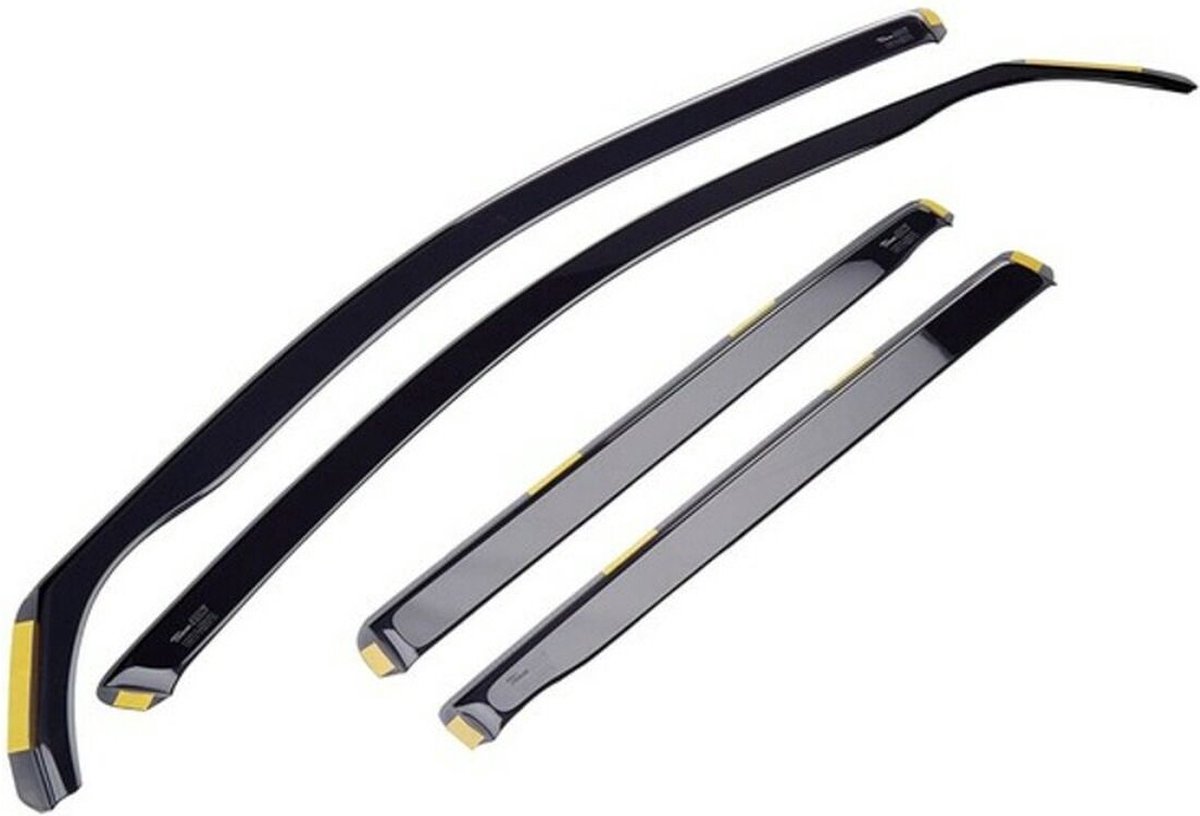 Zijwindschermen donker getint tbv VW Tiguan - 5-deurs model VANAF 2007 - 2015 - set a 4 stuks tbv V + A ramen pasvorm