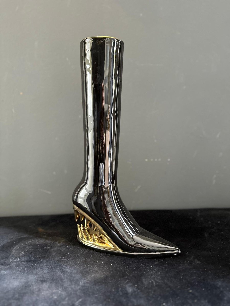 Goodyz - Vaas - Laars model - Hoog - Keramiek - Zwart/goud -