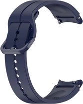 Siliconen bandje - Geschikt voor Samsung Galaxy Watch 6 / 6 Classic / 5 40mm & 44mm / 5 Pro / Watch 4 & Watch 4 Classic / Watch 3 41mm- Midnight Blue