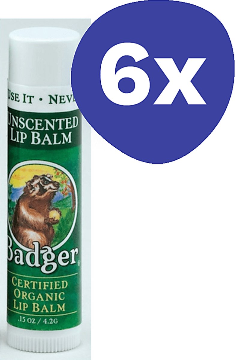 Badger Certified Organic Lippenbalsem Sticks (6x 4,2gr)