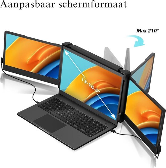 Timé Draagbare Monitor - Portable Monitor - Draagbaar Scherm - Monitor