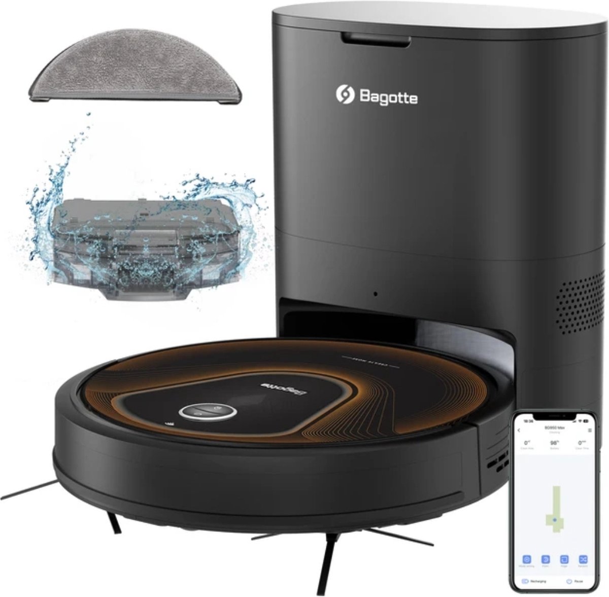 Bagotte BG 950 Max Robotstofzuiger met Dweilfunctie - Product - €425,00