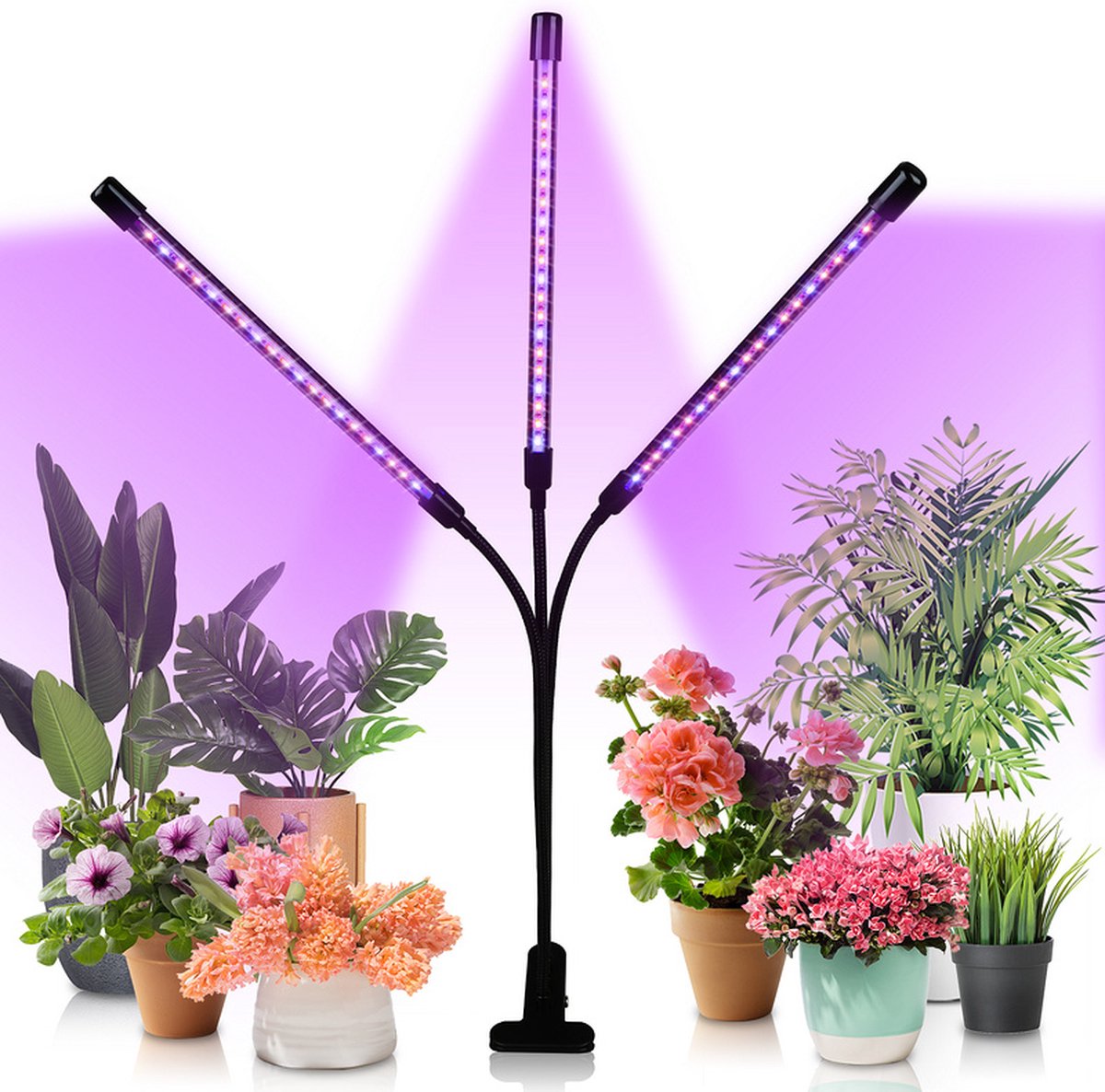 2x Kweeklamp LED Full Spectrum-Grow Light-Groeilamp-60 Leds-30W