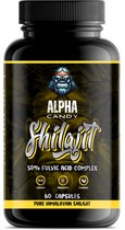 Alpha Candy Shilajit 500 mg - Met 50% Fulvic Acid Hoogste Opneembaarheid - 60 Capsules - 100% Natuurlijk - Testosterone Booster - Alternatief voor Tongkat Ali