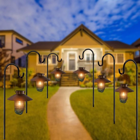 Dproptel 4 Packs Shepherd Hooks, 120cm/47inch Metal Garden Stick with Garden Hooks for Solar Lights, Lanterns, Christmas Lights, Weddings Plant Baskets, Flower Ball (Black