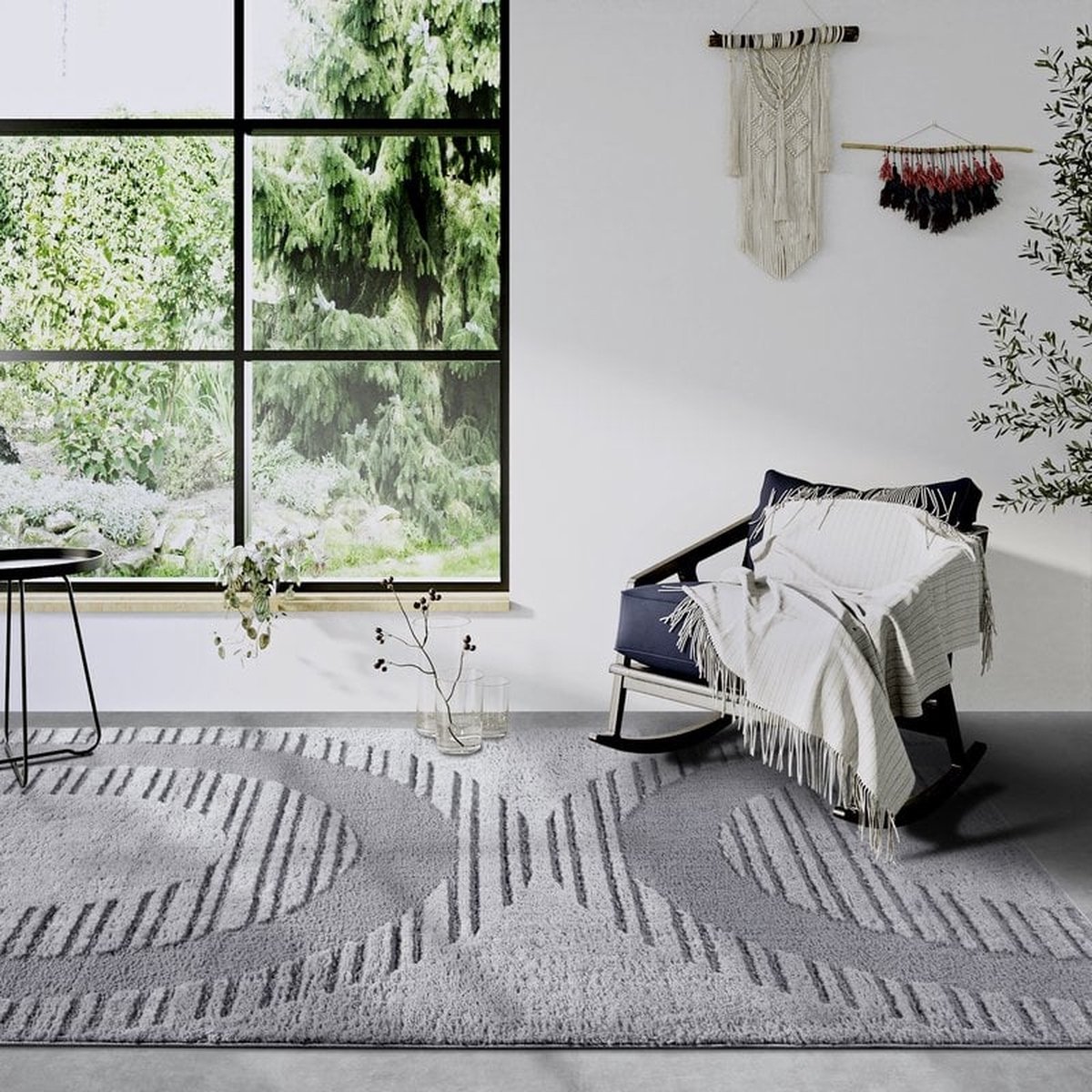 Flycarpets Elle Decoration - Gallery - Laagpolig Vloerkleed - Bartoux - Lichtgrijs - 80x120 cm