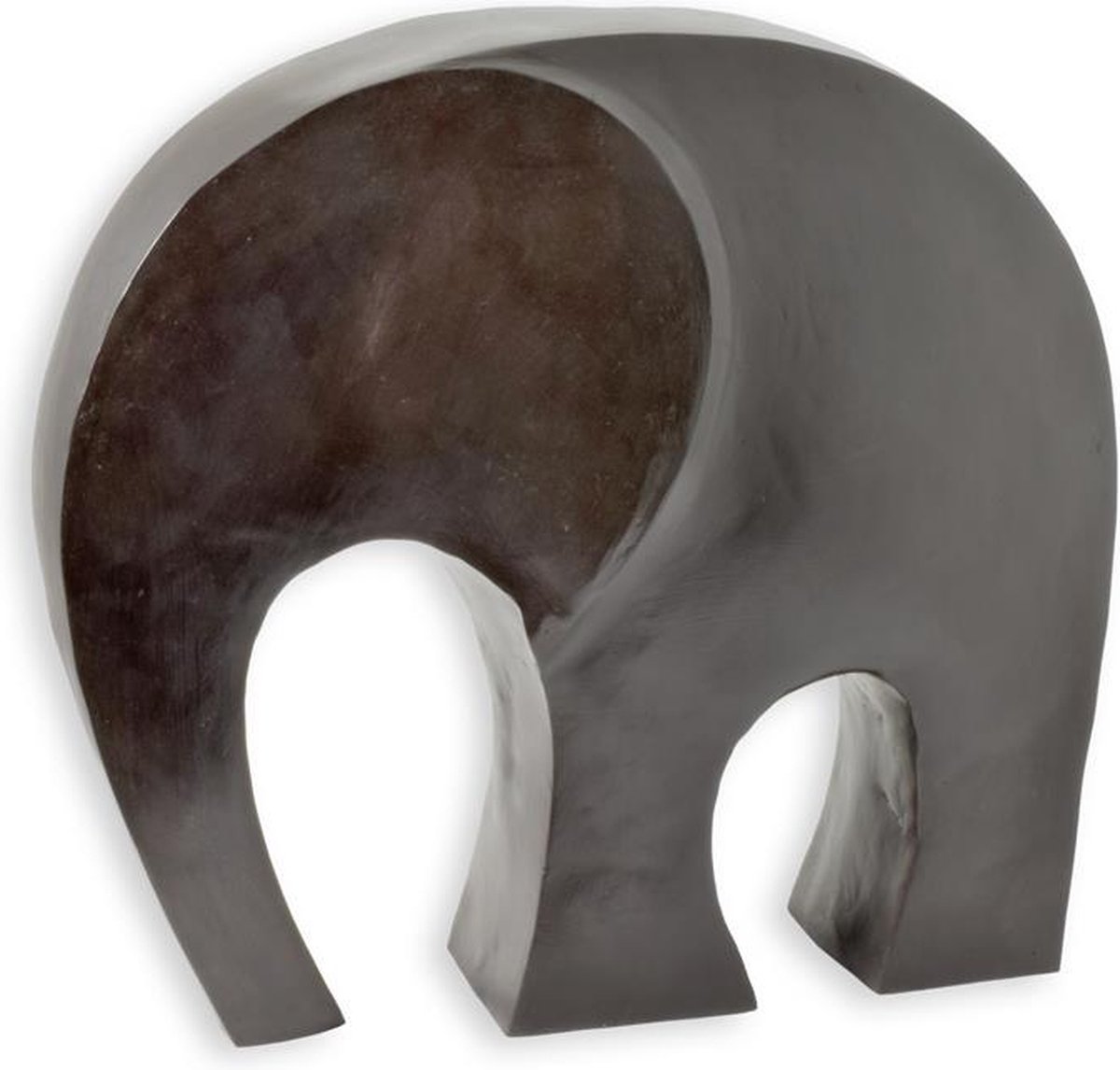 EEN MODERNISTISCH BRONZEN BEELD VAN EEN OLIFANT