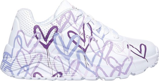 "Skechers Uno Lite - Baskets pour femmes Spread The Love Filles - Wit; Violet - Taille 29"