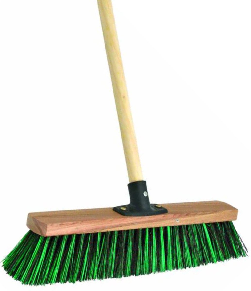 Goedkoopste Merto - Tuin en Terrasbezem - Met Houten Steel - 40 cm