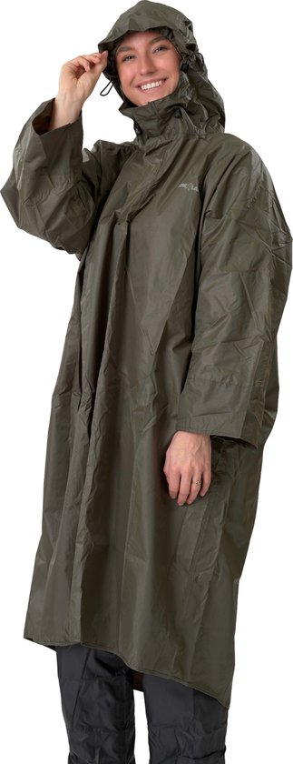 LOWLAND OUTDOOR Wandelponcho 100 waterdicht 10.000mm ademend 8.000g M PFAS vrij bol